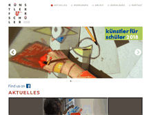 Tablet Screenshot of kuenstler-fuer-schueler.de